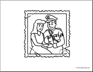 Clip Art: Basic Words: Picture (coloring page)