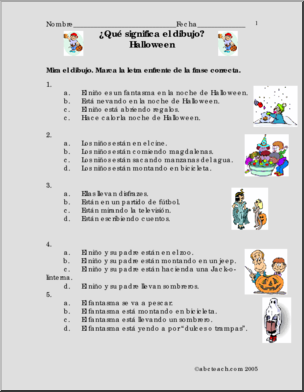 Spanish: Frases con dibujos – Halloween