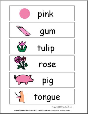 Word Wall: The Color Pink