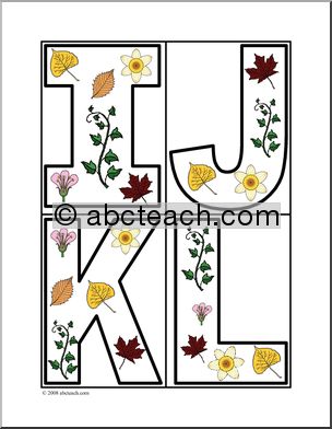 Alphabet Letter Patterns: Plants (A-Z) – color