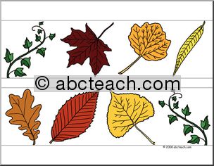 Bulletin Board Trim: Plant Leaves (color)