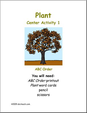 Learning Center: Plants – ABC Order