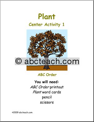 Learning Center: Plants – ABC Order