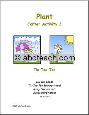 Learning Center: Plants – Tic-Tac-Toe