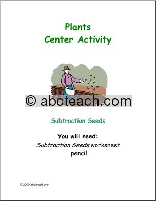 Learning Center: Plants – Subtraction Seeds (primary)
