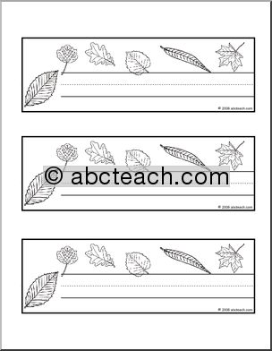 Desk Tags: Plant Leaves (b/w)