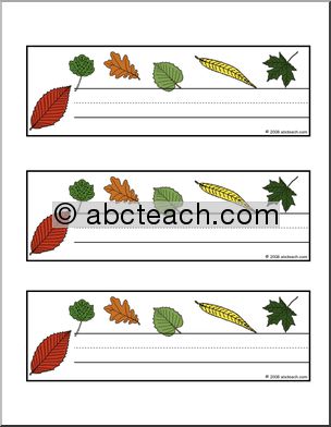 Desk Tags: Plant Leaves (color)