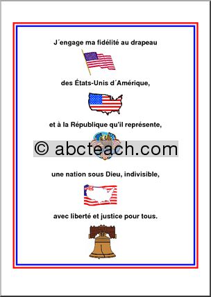 Poster: Pledge of Allegiance – French