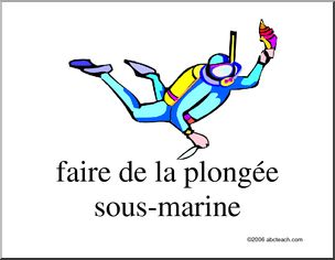 French: Poster, Faire de la plongÃˆe sous-marine