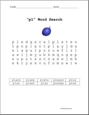 “pl” Word Search