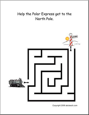 Polar Express (preschool/primary) Maze