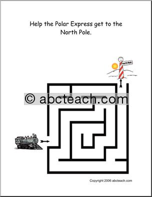 Polar Express (preschool/primary) Maze