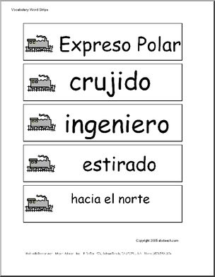 Spanish: Vocabulario – El Expreso Polar – Abcteach