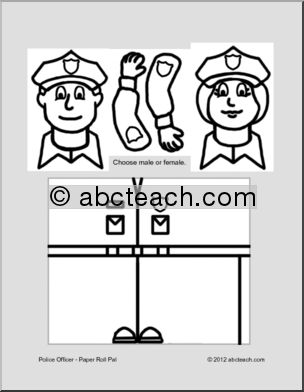 Craft: Paper Roll Pal – Police Officer