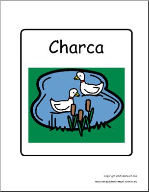 Sign: Charca (Pond)