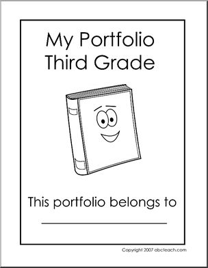 Portfolio Cover: Third Grade (B/W)
