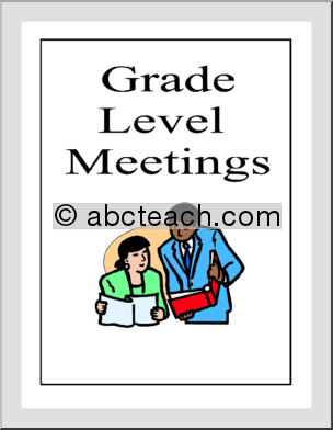 Portfolio Cover: Grade Level Meetings
