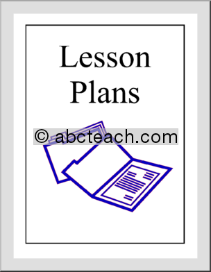 Portfolio Cover: Lesson Plans
