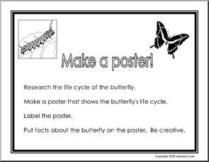 Make a Poster: Butterfly Lifecycle