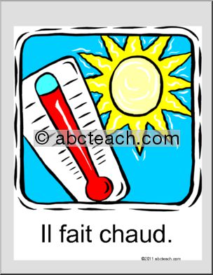 French: Affiche: le temps-chaud