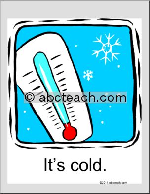 Poster: Weather Expressions Ã±”It’s cold.”  (ESL)