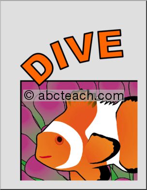 Large Poster: DIVE INTO A BOOK!