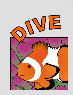 Large Poster: DIVE INTO BOOKS!