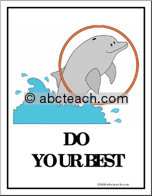 Behavior Poster: “Do Your Best” (dolphin)