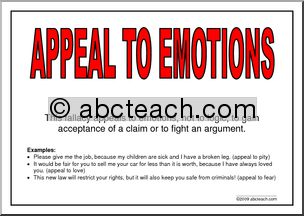 Poster: Fallacy – Appeal to Emotions