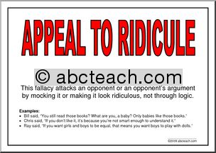 Poster: Fallacy – Appeal to Ridicule