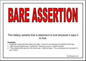 Poster: Fallacy – Bare Assertion