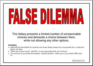 Poster: Fallacy – False Dilemma