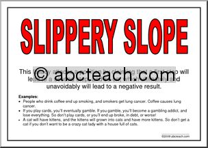 Poster: Fallacy – Slippery Slope