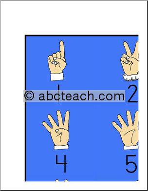 Large Poster: ASL Numbers (color)