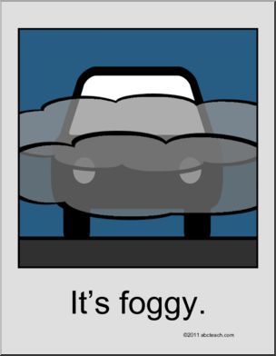 Poster: Weather Expressions Ã±:It’s foggy.”  (ESL)