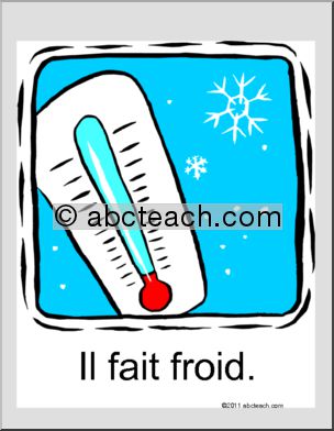 French: Affiche: le temps-froid