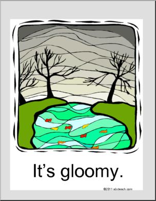 Poster: Weather Expressions Ã±”It’s gloomy.”  (ESL)