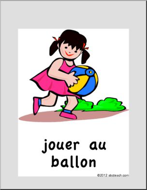 French: Affiche, Ã¬jouer au ballonÃ®
