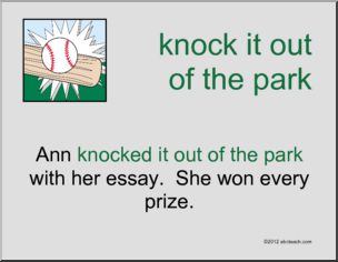 What is the meaning of knock it out of the park? - Question about English  (US)