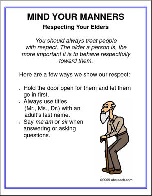 Poster: Manners – Respecting Elders
