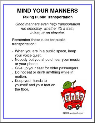 Poster: Manners – Public Transportation
