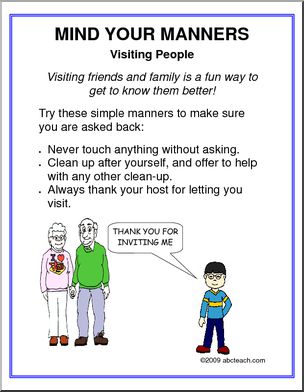 Poster: Manners – Visiting People