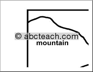 Large Poster: Mountain Landforms (b/w)