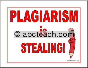 Poster: Plagiarism Is Stealing