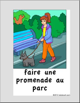 French: Affiche, Ã¬faire une promenade au parcÃ®