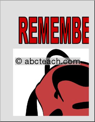 Large Poster: REMEMBER YOUR BACKPACK!