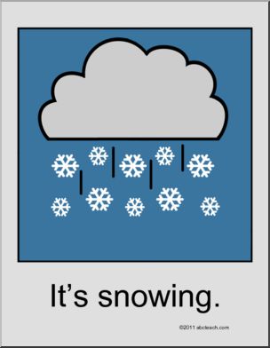 Poster: Weather Expressions Ã±”It’s snowing.”  (ESL)
