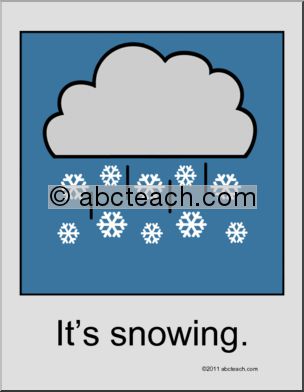 Poster: Weather Expressions Ã±”It’s snowing.”  (ESL)