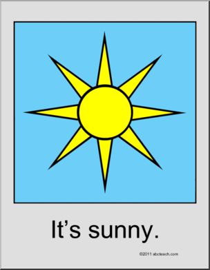 Poster: Weather Expressions Ã±”Its sunny.”  (ESL)
