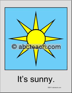 Poster: Weather Expressions Ã±”Its sunny.”  (ESL)
